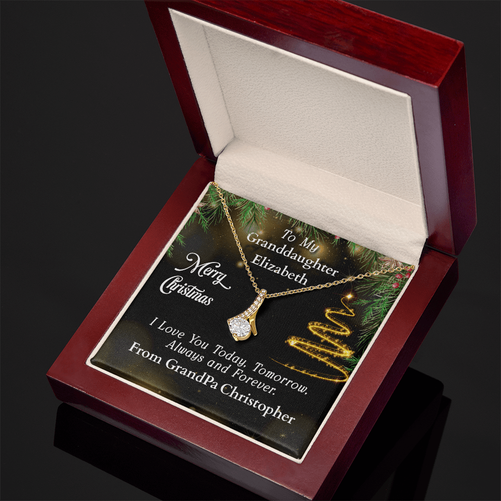 ShineOn-Fulfillment-Jewelry-18K-Yellow-Gold-Finish-Alluring-Beauty-Pendant-necklace-in-Luxury-Gift-Box-Christmas-necklace-Gift-for-Granddaughter-with-Personalized-gift-box-card. 

