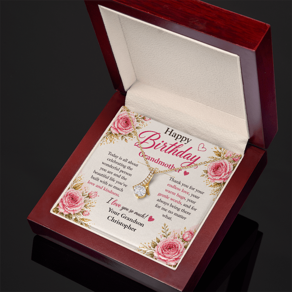 ShineOn-Fulfillment-Jewelry-18K-Yellow-Gold-Finish-Alluring- Beauty-Pendant-necklace-in-Luxury-Gift-Box-Birthday-Necklace-for-Grandmother-from-Grandson-with-Personalized-gift-box-card.

