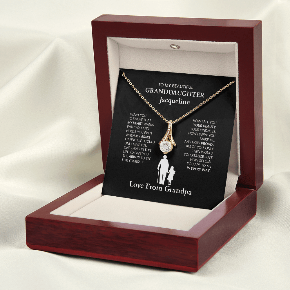 ShineOn-Fulfillment-Jewelry-18K-Yellow-Gold-Finish-Alluring-Beauty-Knot-Pendant-necklace-in-Luxury-Gift-Box-Necklace-gift-for- Granddaughter-with-Personalized-gift-box-card.
