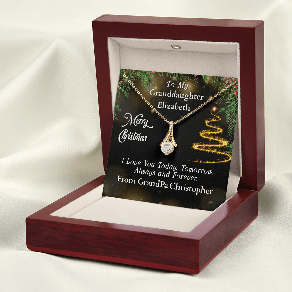 ShineOn-Fulfillment-Jewelry-18K-Yellow-Gold-Finish-Alluring-Beauty-Pendant-necklace-in-Luxury-Gift-Box-Christmas-necklace-Gift-for-Granddaughter-with-Personalized-gift-box-card. 

