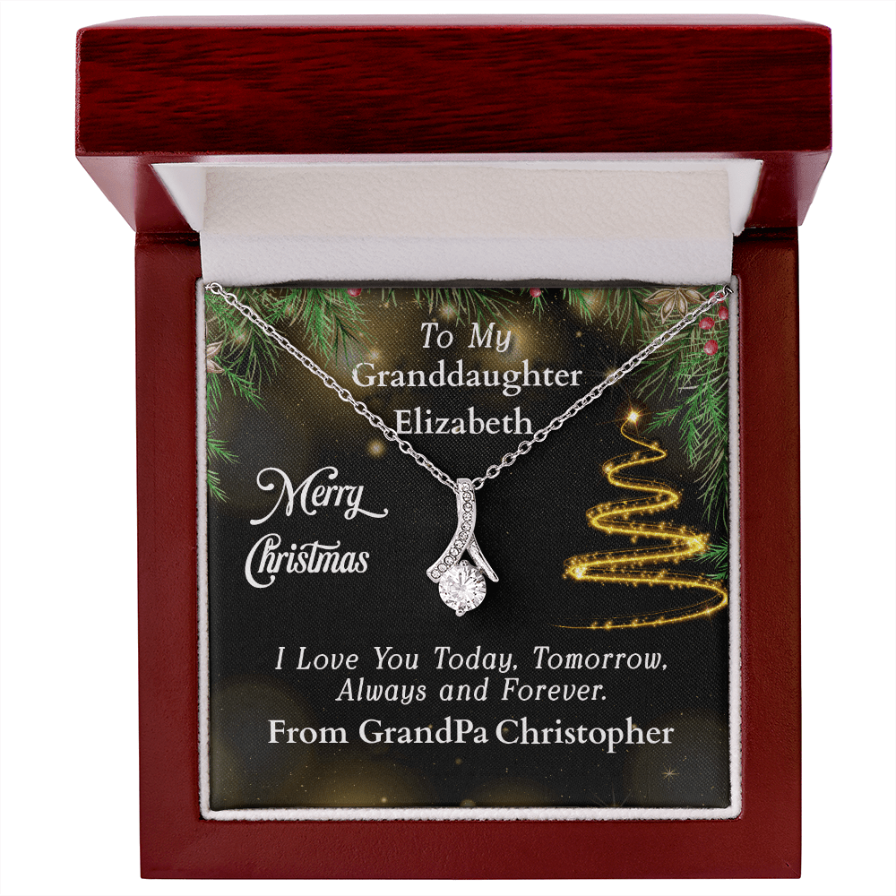ShineOn-Fulfillment-Jewelry-14k-White-Gold-Finish-Alluring-Beauty-Pendant-necklace-in-Luxury-Gift-Box-Christmas-necklace-Gift-for-Granddaughter-with-Personalized-gift-box-card. 

