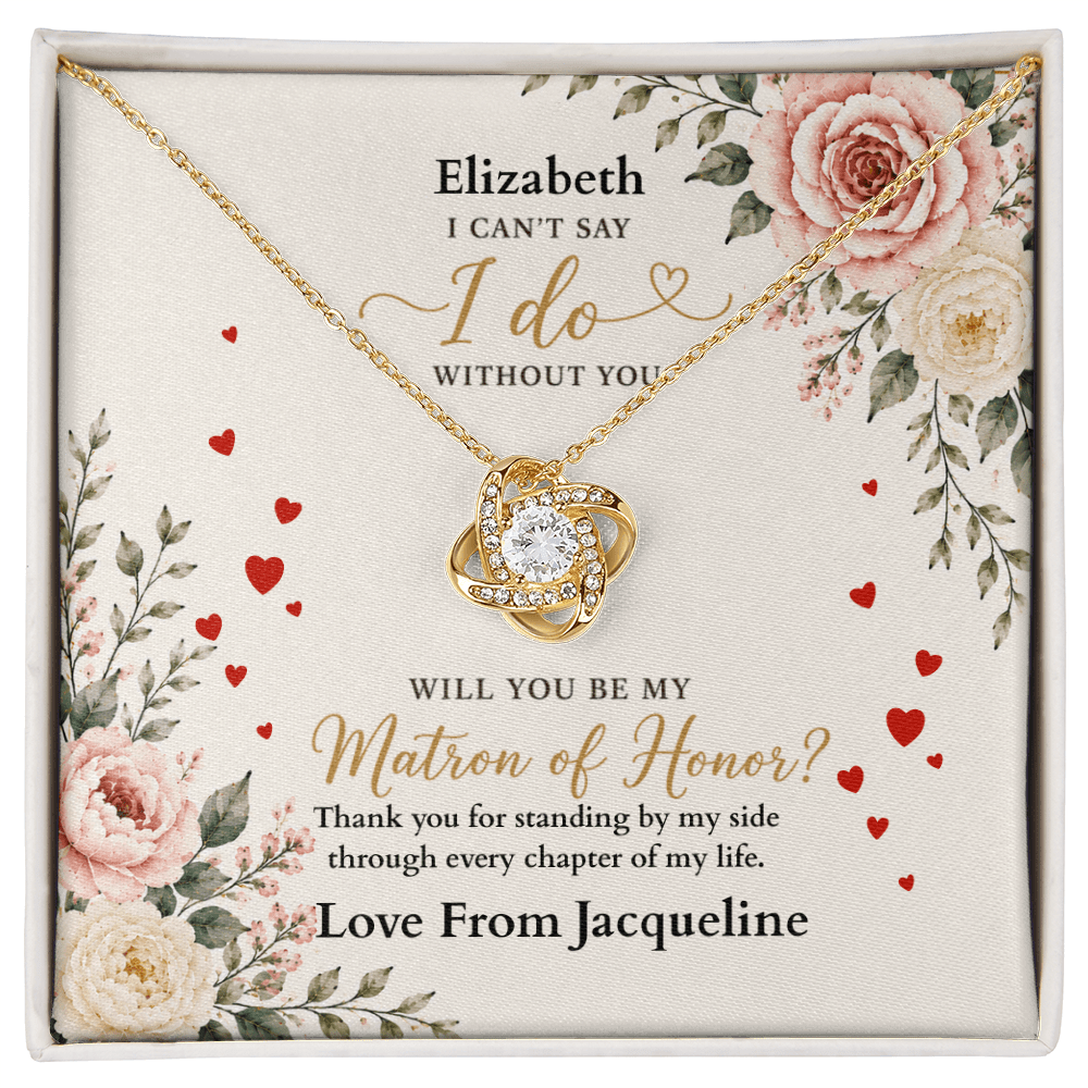 ShineOn-Fulfillment-Jewelry-18K-Yellow-Gold-Finish-Love-Knot-Pendant-necklace-in-Standard-Gift-Box-Matron-of-honor-wedding-gift-with-Personalized-gift-box-card. 
