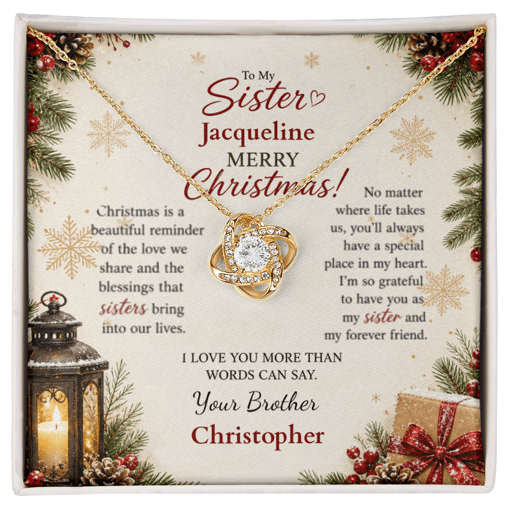 ShineOn-Fulfillment-Jewelry-18K-Yellow-Gold-Finish-Love-Knot-Pendant-necklace-in-Standard-Gift-Box-Christmas-necklace-Gift-for-Sister-with-Personalized-gift-box-card. 
