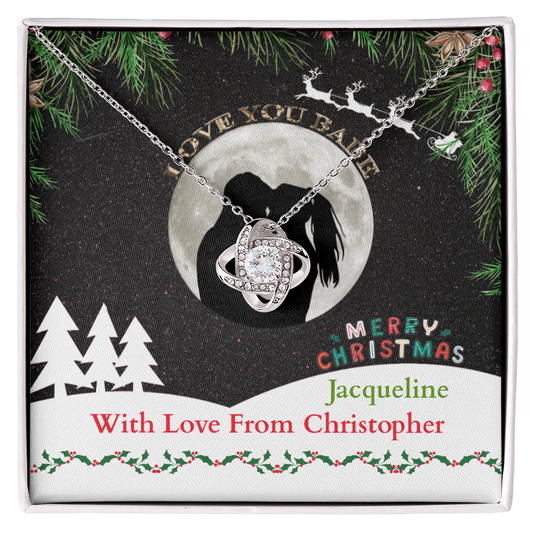 ShineOn-Fulfillment-Jewelry-14k-White-Gold-Finish-Love-Knot-Pendant-Necklace-in-Standard-Gift-Box-Christmas-necklace-gift-for her.