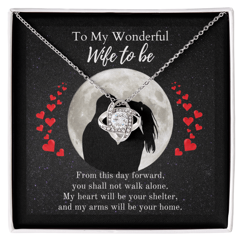 ShineOn-Fulfillment-Jewelry-14k-White-Gold-Finish-Love-Knot-Pendant-necklace-in-Standard-Gift-Box-Wedding-gift-for-bride-from-groom-with-Personalized-gift-box-card.

