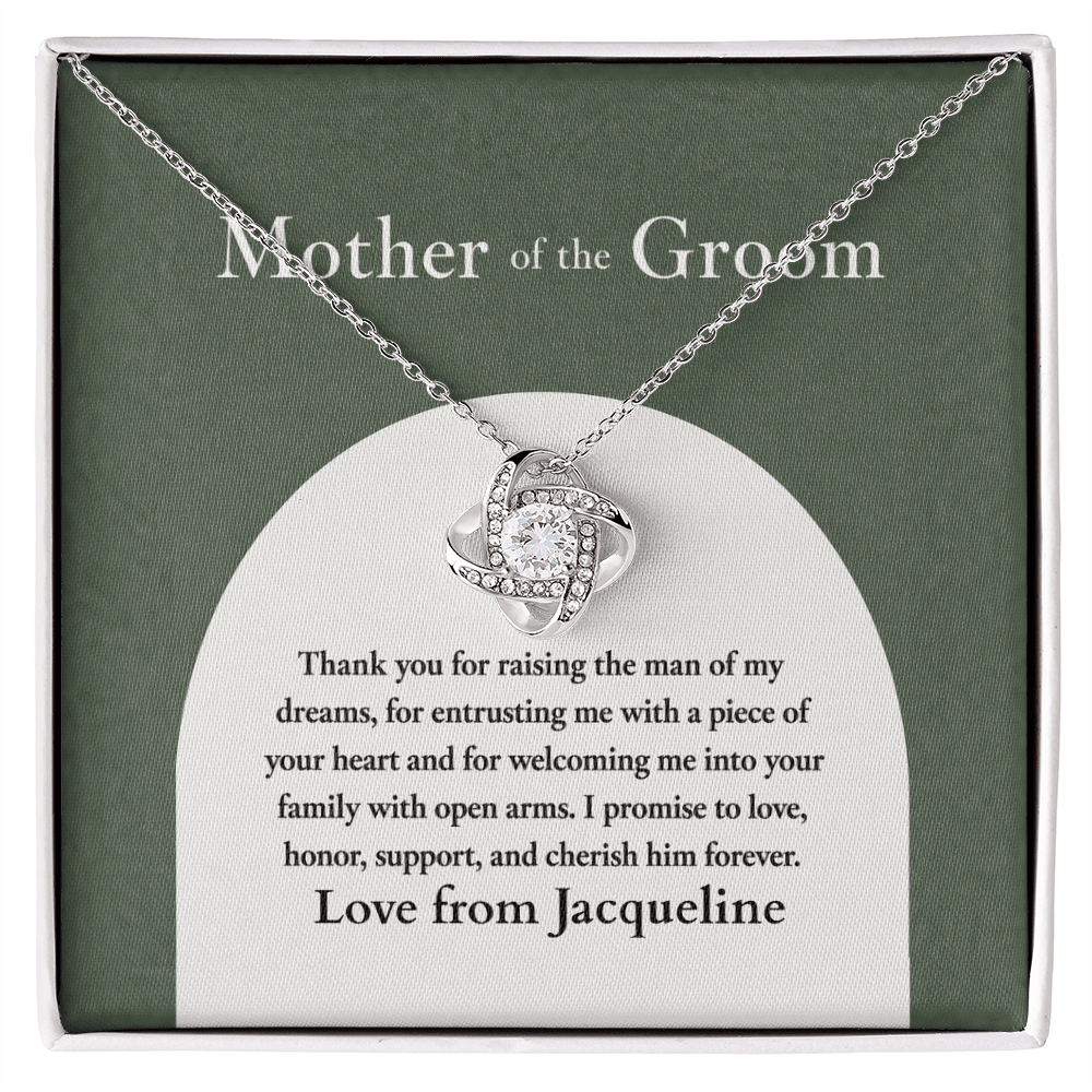 ShineOn-Fulfillment-Jewelry-14k-White-Gold-Finish-Love-Knot-Pendant-necklace-in-Standard-Gift-Box-Wedding-gift-for-mother-of-groom-with-Personalized-gift-box-card.
