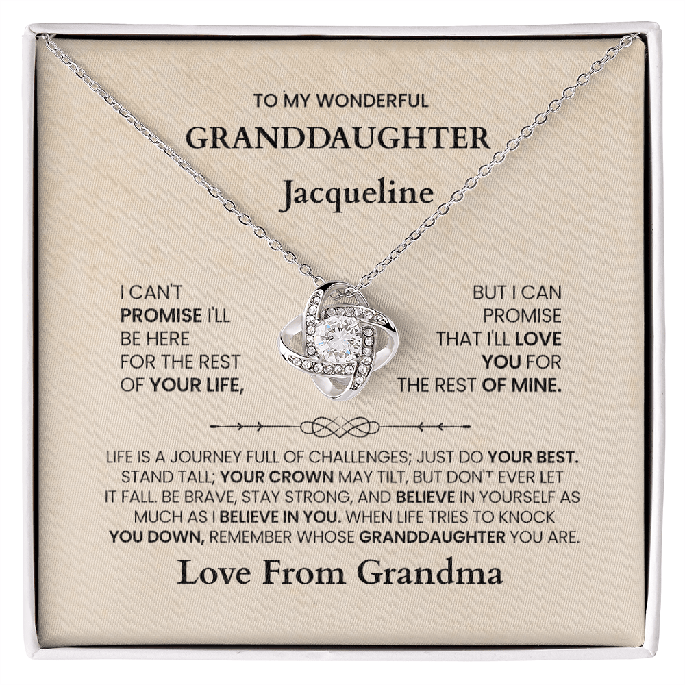 ShineOn-Fulfillment-Jewelry-14k-White-Gold-Finish-Love-Knot-Pendant-necklace-in-Standard-Gift-Box-Necklace-gift-for-Granddaughter-with-Personalized-gift-box-card.
