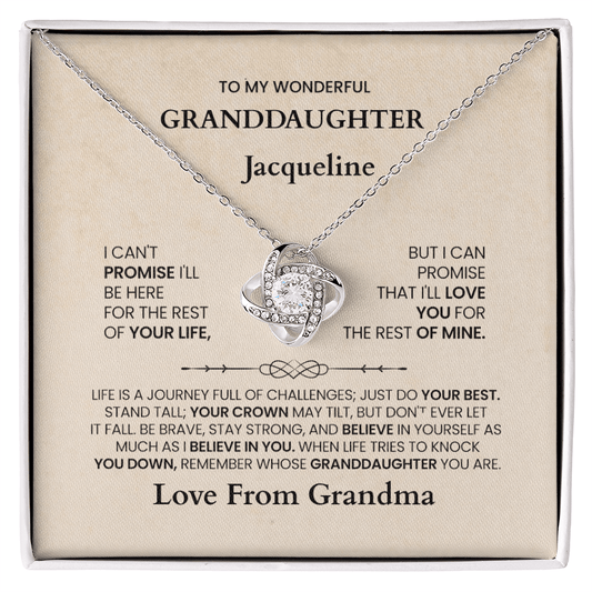 ShineOn-Fulfillment-Jewelry-14k-White-Gold-Finish-Love-Knot-Pendant-necklace-in-Standard-Gift-Box-Necklace-gift-for-Granddaughter-with-Personalized-gift-box-card.
