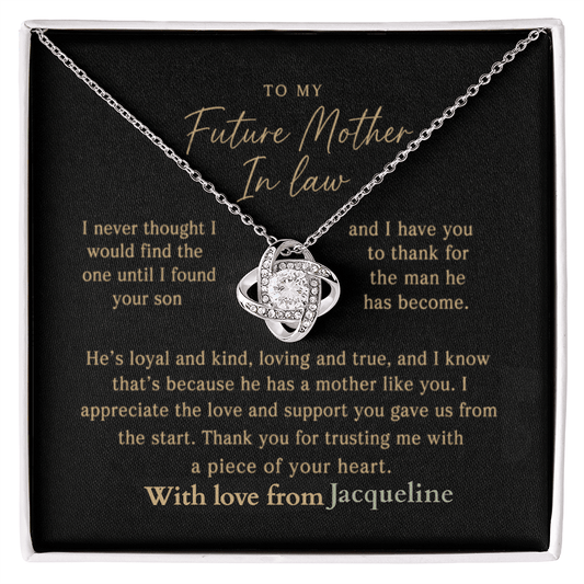ShineOn-Fulfillment-Jewelry-14k-White-Gold-Finish-Love-Knot-Pendant-necklace-in-Standard-Gift-Box-Wedding-gift-for-mother-of-groom-with-Personalized-gift-box-card.
