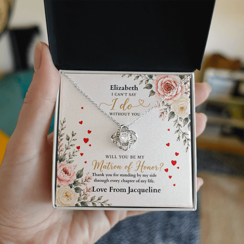 ShineOn-Fulfillment-Jewelry-14k-White-Gold-Finish-Love-Knot-Pendant-necklace-in-Standard-Gift-Box-Matron-of-honor-wedding-gift-with-Personalized-gift-box-card.
