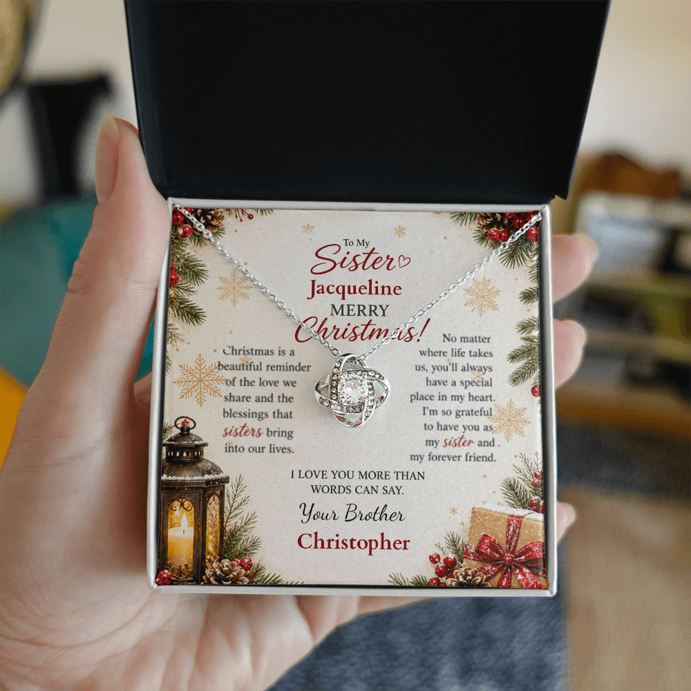 ShineOn-Fulfillment-Jewelry-14k-White-Gold-Finish-Love-Knot-Pendant-necklace-in-Standard-Gift-Box-Christmas-necklace-Gift-for-Sister-with-Personalized-gift-box-card.
