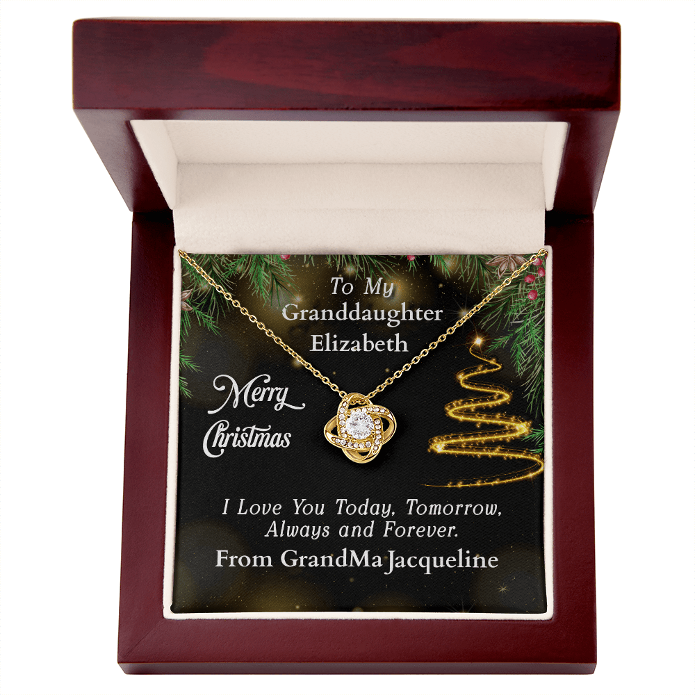 ShineOn-Fulfillment-Jewelry-18K-Yellow-Gold-Finish-Love-Knot-Pendant-necklace-in-Luxury-Gift-Box-Christmas-necklace-Gift-for-Granddaughter-with-Personalized-gift-box-card. 

