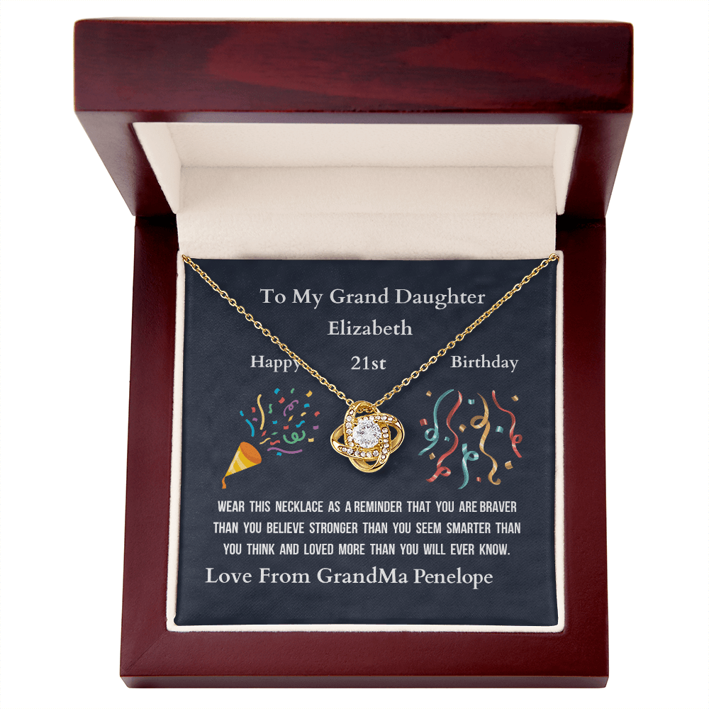 ShineOn-Fulfillment-Jewelry-18K-Yellow-Gold-Finish-Love-Knot-Pendant-necklace-in-Luxury-Gift-Box-Birthday-Necklace-Gift-for-Granddaughter-with-Personalized-gift-box-card. 
