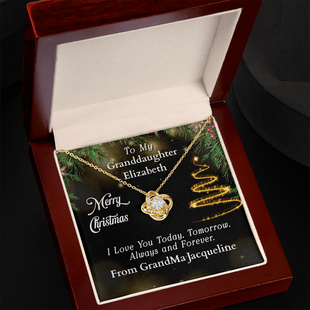 ShineOn-Fulfillment-Jewelry-18K-Yellow-Gold-Finish-Love-Knot-Pendant-necklace-in-Luxury-Gift-Box-Christmas-necklace-Gift-for-Granddaughter-with-Personalized-gift-box-card. 


