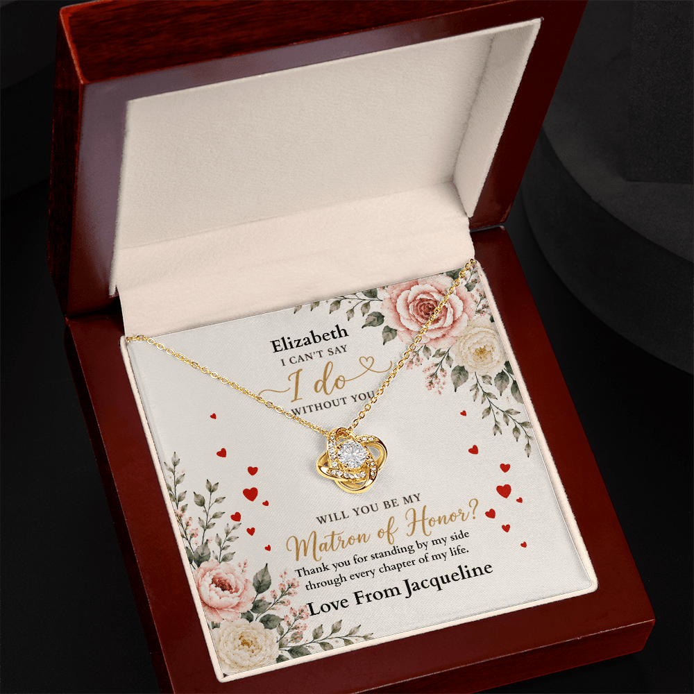 ShineOn-Fulfillment-Jewelry-18K-Yellow-Gold-Finish-Love-Knot-Pendant-necklace-in-Luxury-Gift-Box-Matron-of-honor-wedding-gift-with-Personalized-gift-box-card. 
