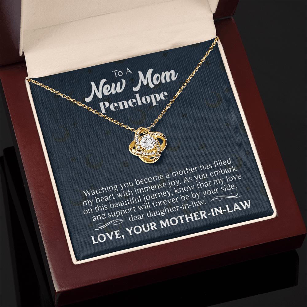 ShineOn-Fulfillment-Jewelry-18k-Yellow-Gold-Finish-Love-Knot-Pendant-Necklace-in-Luxury-Gift-Box- New-Mom-Gift-Necklace-for-daughter-from-mother. 