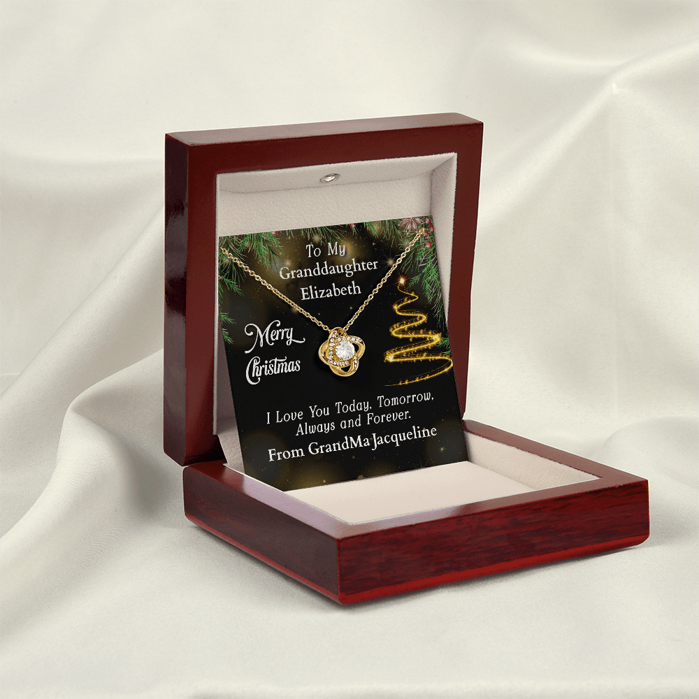 ShineOn-Fulfillment-Jewelry-18K-Yellow-Gold-Finish-Love-Knot-Pendant-necklace-in-Luxury-Gift-Box-Christmas-necklace-Gift-for-Granddaughter-with-Personalized-gift-box-card. 

