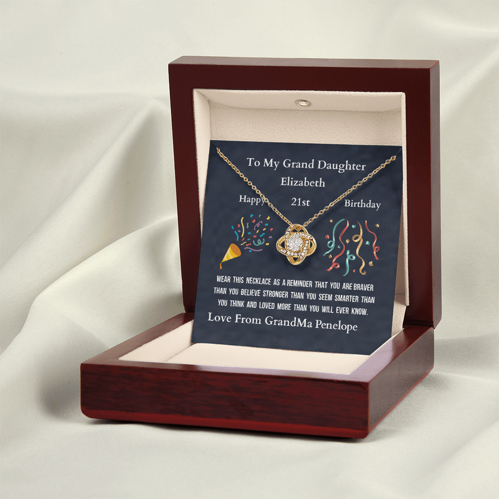 ShineOn-Fulfillment-Jewelry-18K-Yellow-Gold-Finish-Love-Knot-Pendant-necklace-in-Luxury-Gift-Box-Birthday-Necklace-Gift-for-Granddaughter-with-Personalized-gift-box-card. 
