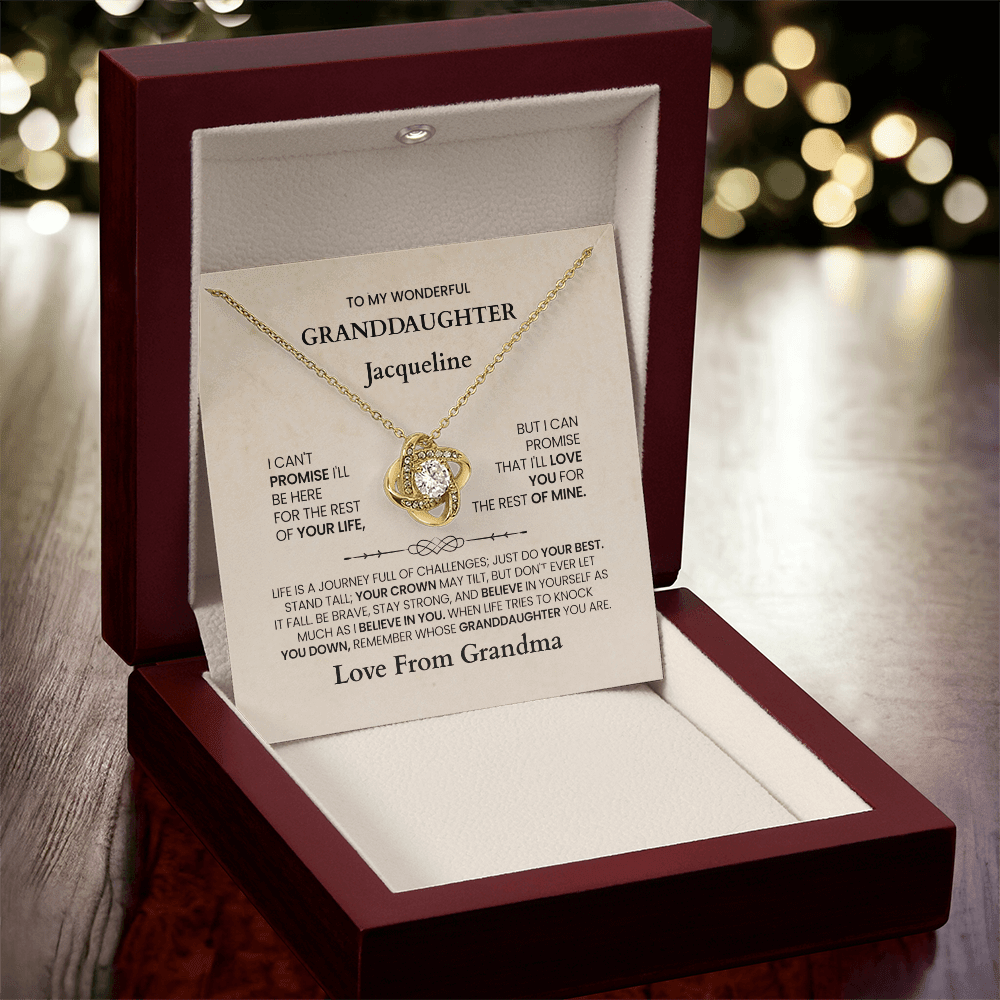 ShineOn-Fulfillment-Jewelry-18K-Yellow-Gold-Finish-Love-Knot-Pendant-necklace-in-Luxury-Gift-Box-Necklace-gift-for- Granddaughter-with-Personalized-gift-box-card.


