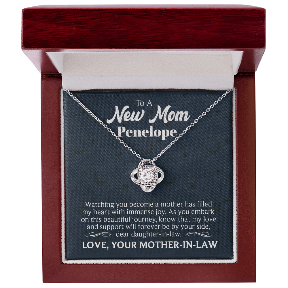 ShineOn-Fulfillment-Jewelry-14k-White-Gold-Finish-Love-Knot-Pendant-Necklace-in-Luxury-Gift-Box- New-Mom-Gift-Necklace-for-daughter-from-mother-in-law.