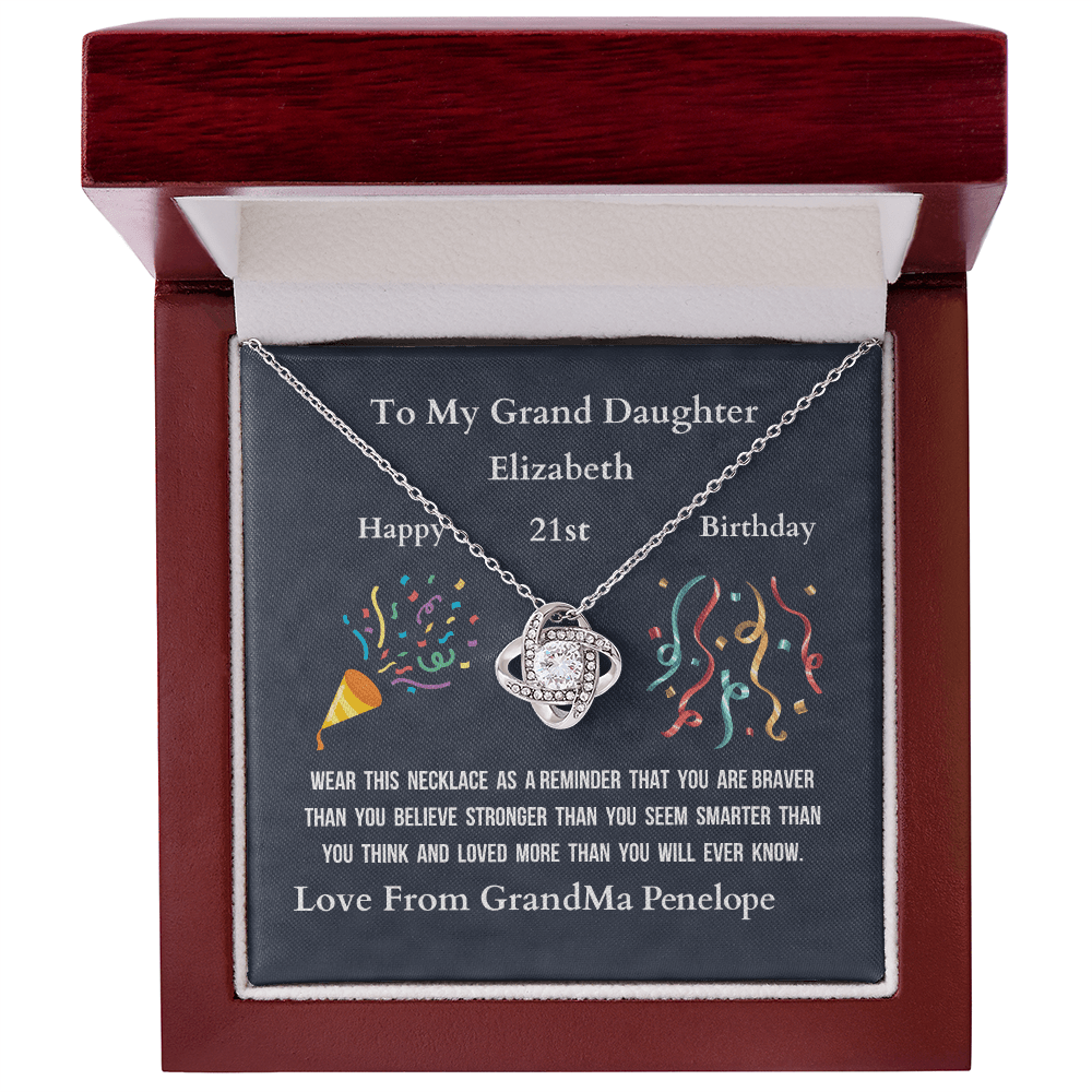 ShineOn-Fulfillment-Jewelry-14k-White-Gold-Finish-Love-Knot-Pendant-necklace-in-Luxury-Gift-Box-Birthday-Necklace-Gift -for-Granddaughter-with-Personalized-gift-box-card.