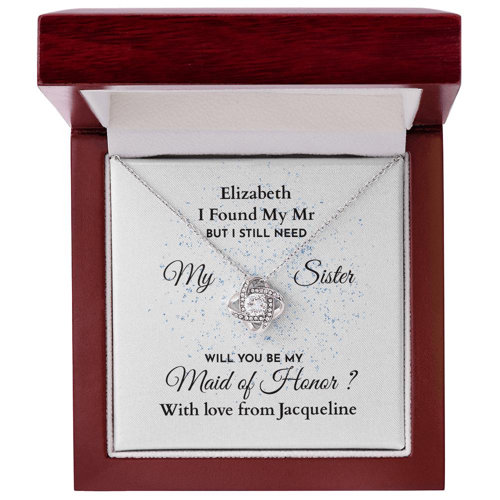 ShineOn-Fulfillment-Jewelry-14k-White-Gold-Finish-Love-Knot-Pendant-necklace-in-Luxury-Gift-Box-Wedding-Gift-for-Maid-of-Honor-with-Personalized-gift-box-card. 
