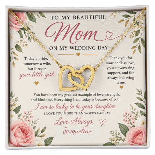 ShineOn-Fulfillment-Jewelry-18K-Yellow-Gold-Finish-Interlocking-Hearts-Pendant-necklace-in-Standard-Gift-Box-Wedding Gift-for-Mother-of-the-Bride-with-Personalized-gift-box-card.

