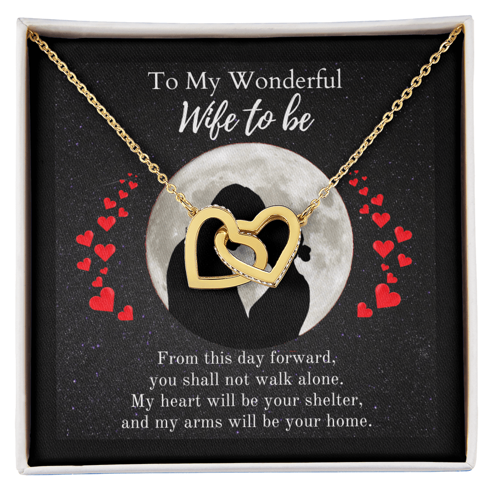 ShineOn-Fulfillment-Jewelry-18K-Yellow-Gold-Finish-interlocking-Hearts-Pendant-necklace-in-Standard-Gift-Box-Wedding-Gift-for-bride-from-groom-with-Personalized-gift-box-card.

