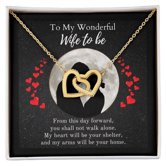 ShineOn-Fulfillment-Jewelry-18K-Yellow-Gold-Finish-interlocking-Hearts-Pendant-necklace-in-Standard-Gift-Box-Wedding-Gift-for-bride-from-groom-with-Personalized-gift-box-card.
