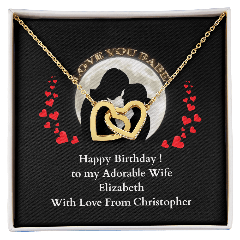 ShineOn-Fulfillment-Jewelry-18K-Yellow-Gold-Finish-Interlocking-Hearts-Pendant-necklace-in-Standard-Gift-Box-Birthday-Necklace-for-Wife-with-Personalized-gift-box-card. 

