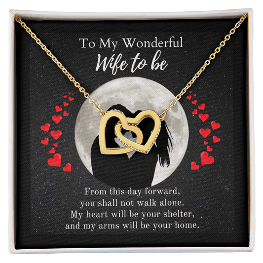 ShineOn-Fulfillment-Jewelry-18K-Yellow-Gold-Finish-interlocking-Hearts-Pendant-necklace-in-Standard-Gift-Box-Wedding-Gift-for-bride-from-groom-with-Personalized-gift-box-card.
