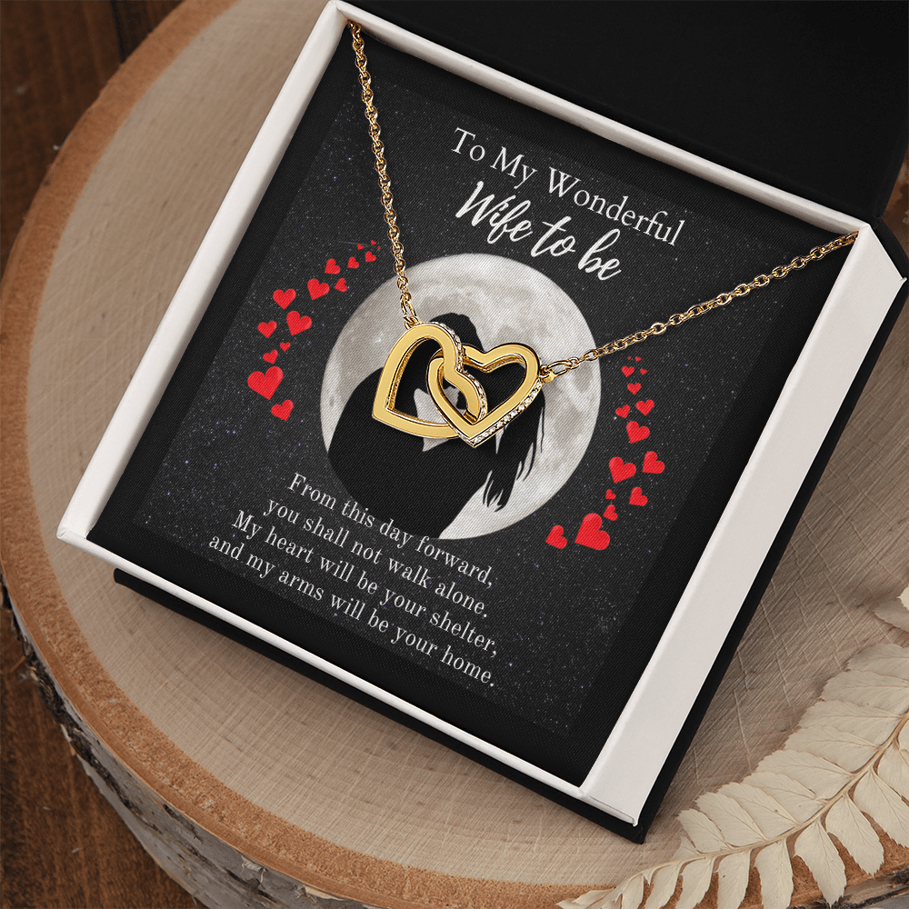 ShineOn-Fulfillment-Jewelry-18K-Yellow-Gold-Finish-interlocking-Hearts-Pendant-necklace-in-Standard-Gift-Box-Wedding-Gift-for-bride-from-groom-with-Personalized-gift-box-card.
