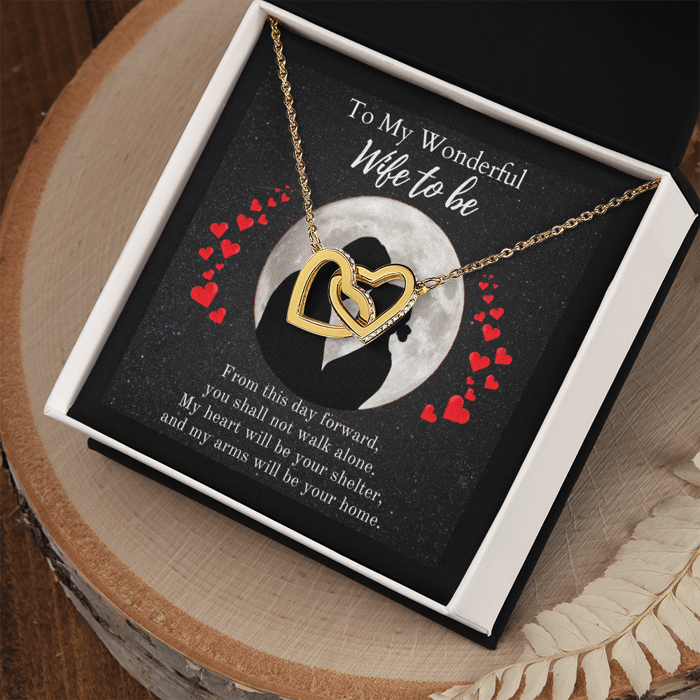 ShineOn-Fulfillment-Jewelry-18K-Yellow-Gold-Finish-interlocking-Hearts-Pendant-necklace-in-Standard-Gift-Box-Wedding-Gift-for-bride-from-groom-with-Personalized-gift-box-card.
