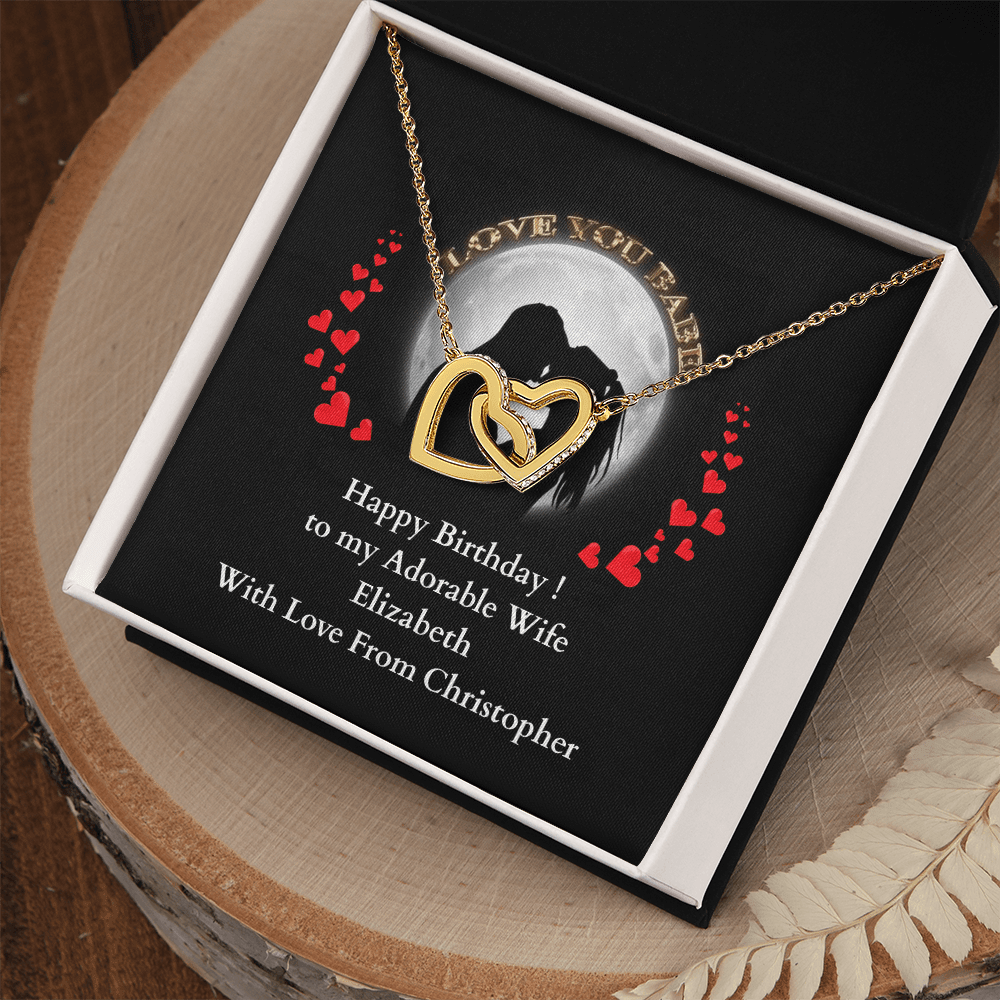 ShineOn-Fulfillment-Jewelry-18K-Yellow-Gold-Finish-Interlocking-Hearts-Pendant-necklace-in-Standard-Gift-Box-Birthday-Necklace-for-Wife-with-Personalized-gift-box-card. 

