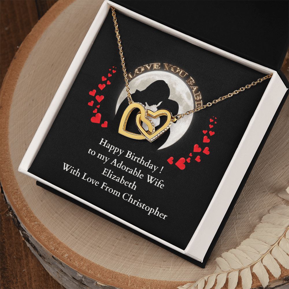 ShineOn-Fulfillment-Jewelry-18K-Yellow-Gold-Finish-Interlocking-Hearts-Pendant-necklace-in-Standard-Gift-Box-Birthday-Necklace-for-Wife-with-Personalized-gift-box-card. 

