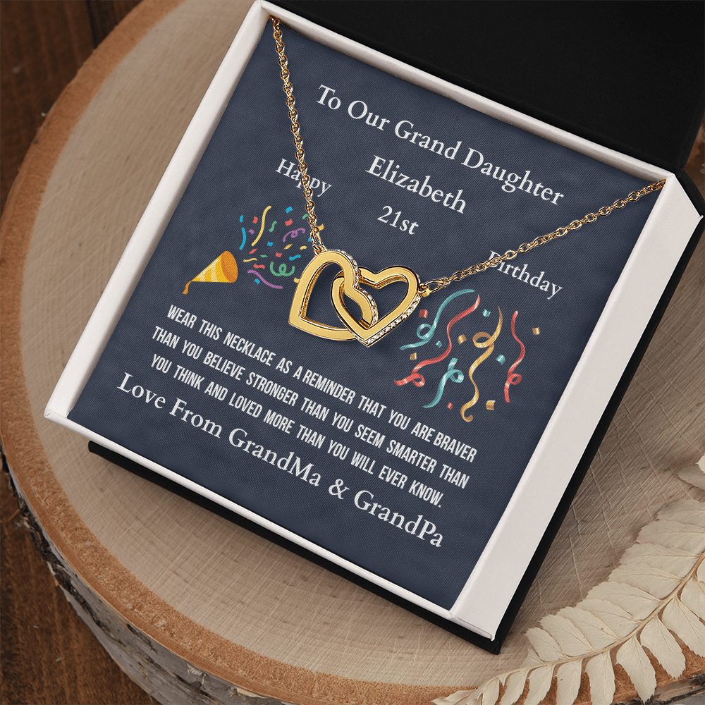 ShineOn-Fulfillment-Jewelry-18K-Yellow-Gold-Finish-Interlocking-Hearts-Pendant-necklace-in-Standard-Gift-Box-Birthday-Necklace-Gift-for-Granddaughter-with-Personalized-gift-box-card. 
