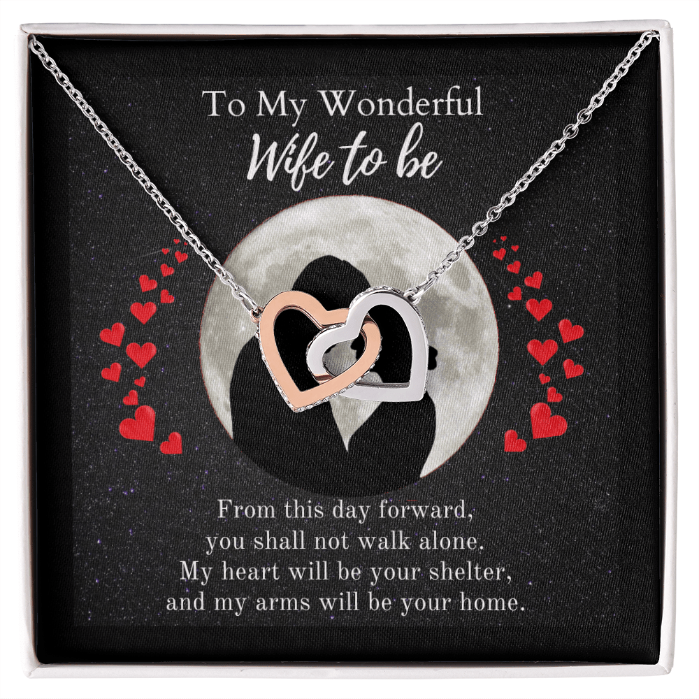 ShineOn-Fulfillment-Jewelry-14k-White-Gold-Finish-interlocking-Hearts-Pendant-necklace-in-Standard-Gift-Box-Wedding-Gift-for-bride-from-groom-with-Personalized-gift-box-card.