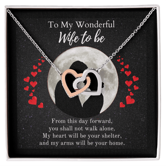 ShineOn-Fulfillment-Jewelry-14k-White-Gold-Finish-interlocking-Hearts-Pendant-necklace-in-Standard-Gift-Box-Wedding-Gift-for-bride-from-groom-with-Personalized-gift-box-card.