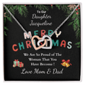 ShineOn-Fulfillment-Jewelry-14k-White-Gold-Finish-Interlocking-Hearts-Pendant-necklace-in-Standard-Gift-Box-Christmas-necklace-Gift-for-Daughter-with-Personalized-gift-box-card.

