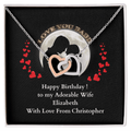 ShineOn-Fulfillment-Jewelry-14k-White-Gold-Finish-Interlocking-Hearts-Pendant-necklace-in-Standard-Gift-Box-Birthday-Necklace-for-Wife-with-Personalized-gift-box-card. 