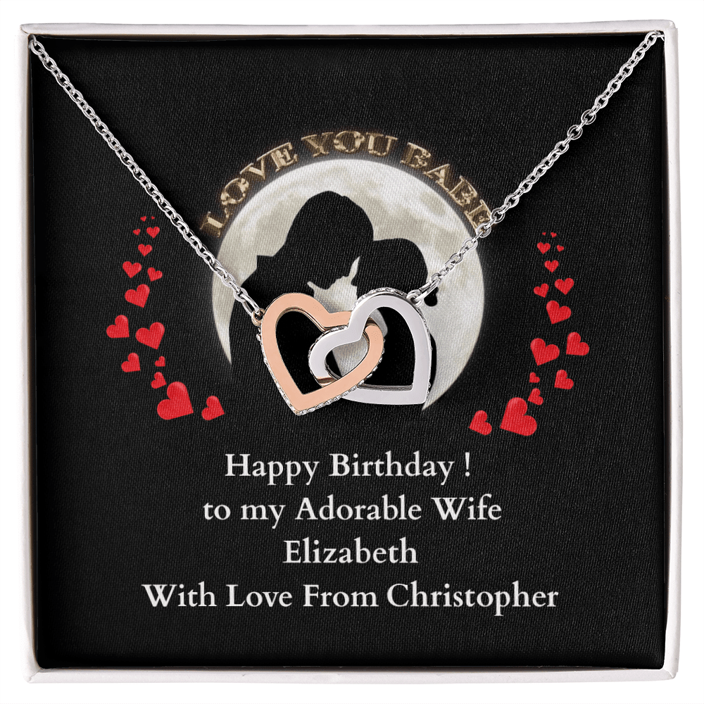 ShineOn-Fulfillment-Jewelry-14k-White-Gold-Finish-Interlocking-Hearts-Pendant-necklace-in-Standard-Gift-Box-Birthday-Necklace-for-Wife-with-Personalized-gift-box-card. 