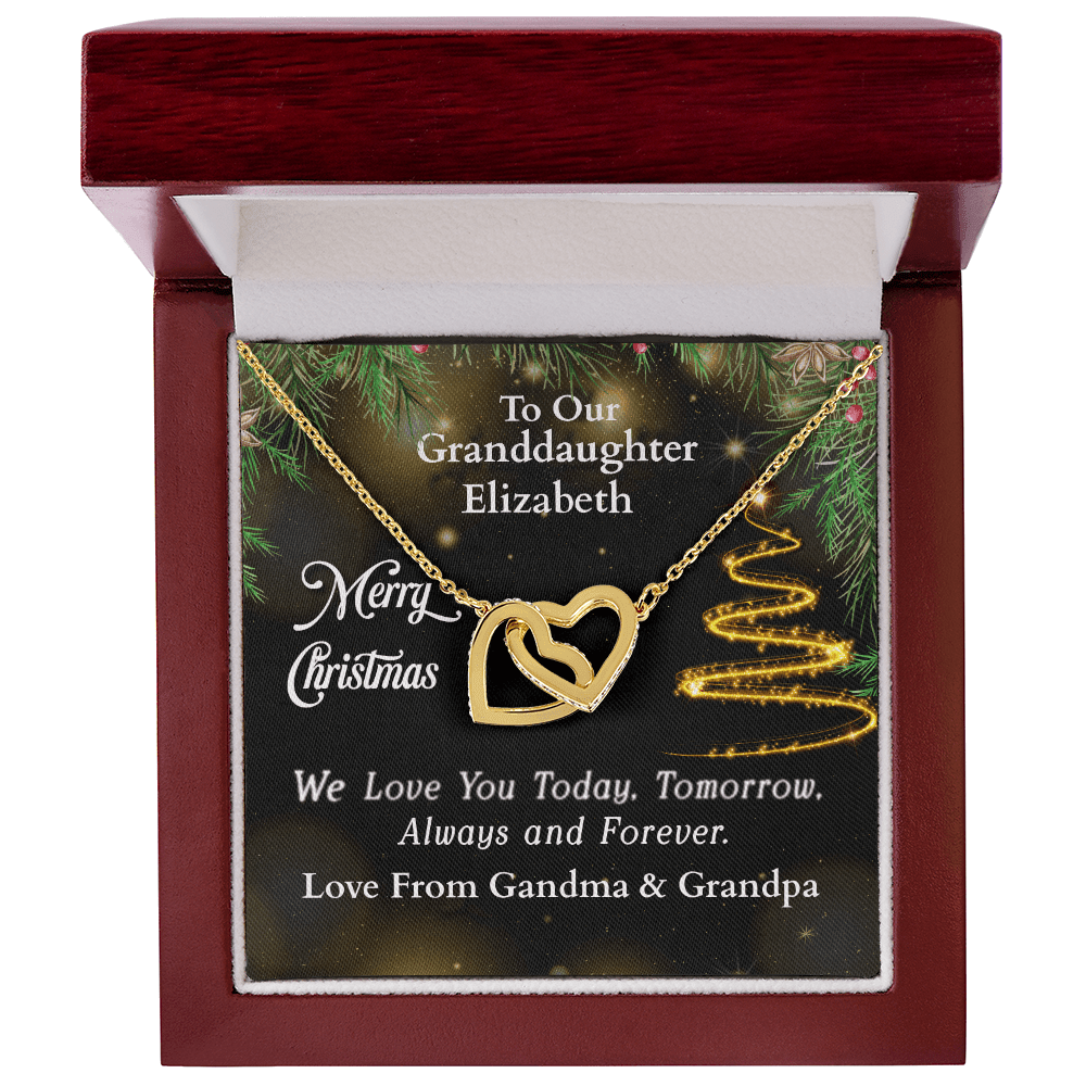 ShineOn-Fulfillment-Jewelry-18K-Yellow-Gold-Finish-Interlocking-Hearts-Pendant-necklace-in-Luxury-Gift-Box-Christmas-necklace-Gift-for-Granddaughter-with-Personalized-gift-box-card. 
