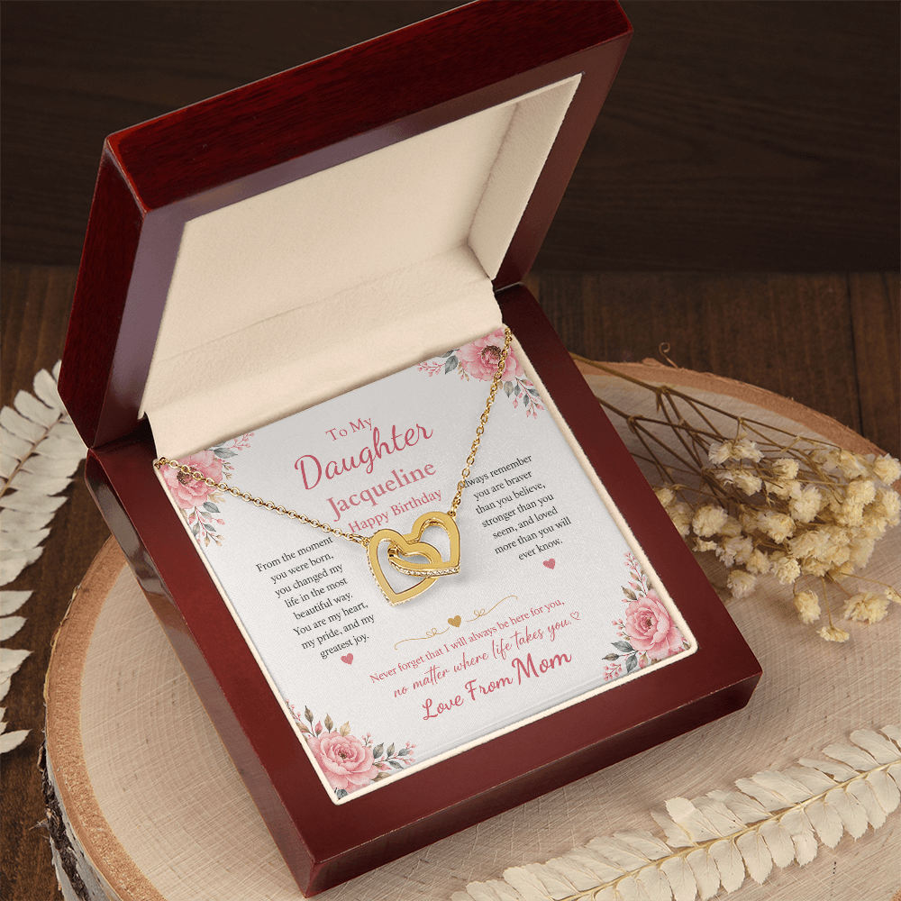 ShineOn-Fulfillment-Jewelry-18K-Yellow-Gold-Finish-Interlocking-Hearts-Pendant-necklace-in-Luxury-Gift-Box-Birthday-Necklace-for-Daughter-with-Personalized-gift-box-card. 
