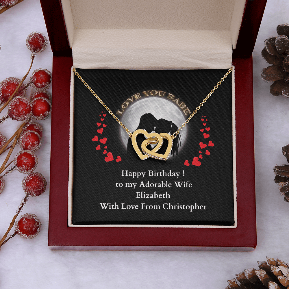 ShineOn-Fulfillment-Jewelry-18K-Yellow-Gold-Finish-Interlocking-Hearts-Pendant-necklace-in-Luxury-Gift-Box-Birthday-Necklace-for-Wife-with-Personalized-gift-box-card. 

