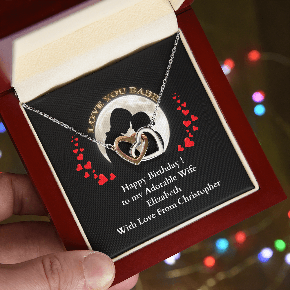 ShineOn-Fulfillment-Jewelry-14k-White-Gold-Finish-Interlocking-Hearts-Pendant-necklace-in-Luxury-Gift-Box-Birthday-Necklace-for-Wife-with-Personalized-gift-box-card. 