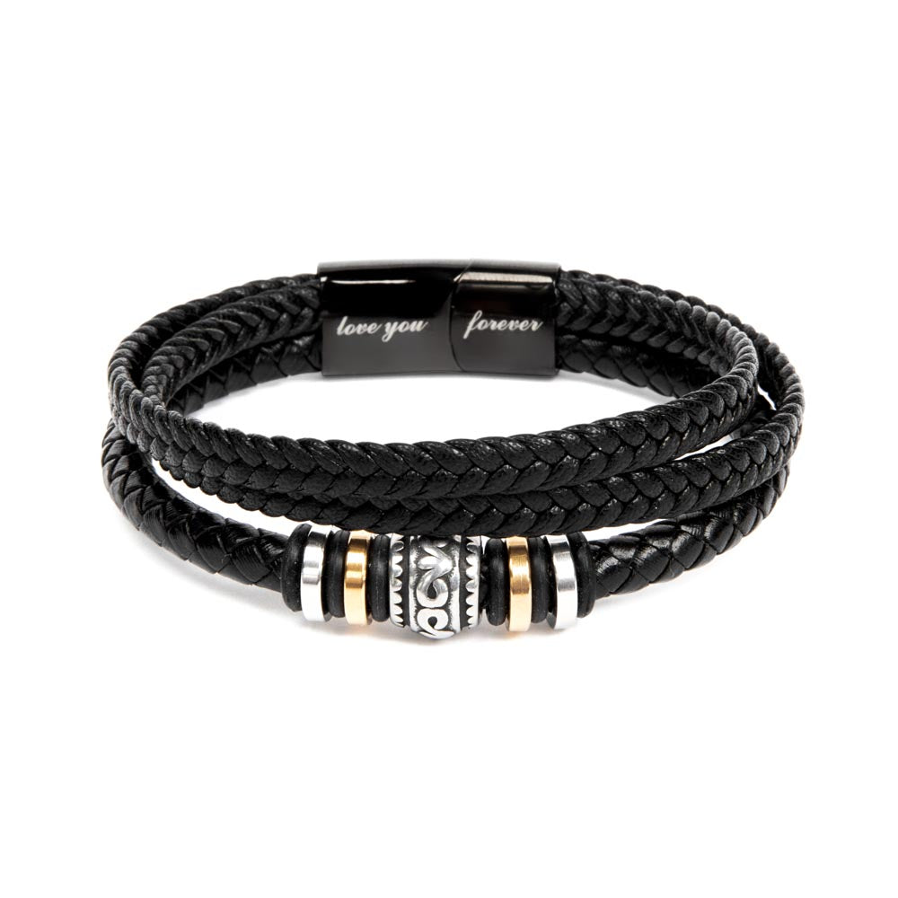 ShineOn-Fulfillment-Jewelry-Mens-leather-Bracelet-Graduation-Gift-for-Son

