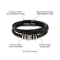 Men-Leather-Bracelet- on- white- back -ground.