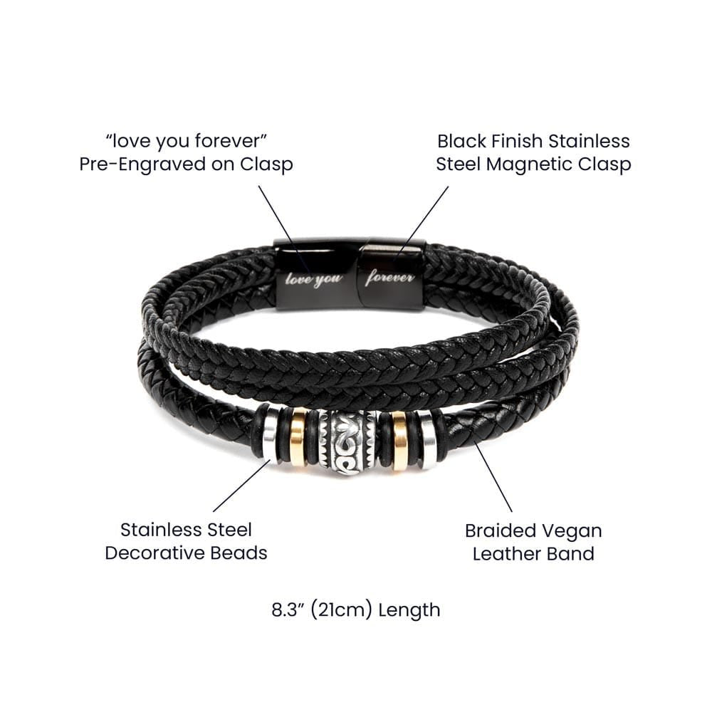 ShineOn-Fulfillment-Jewelry-Mens-leather-Bracelet-Graduation-Gift-for-Son-from-his-Parents.

