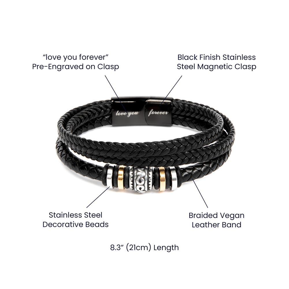 ShineOn-Fulfillment-Jewelry-Mens-leather-Bracelet-Graduation-Gift-for-Son

