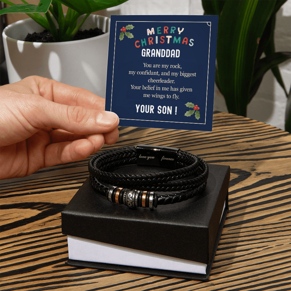 ShineOn-Fulfillment-Jewelry-Mens-Leather-bracelet-in-Two-Tone-Gift-box-Leather-bracelet-Christmas-Gift-for-Grandfather.
